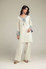 Floral V-Neck Kurta - V6