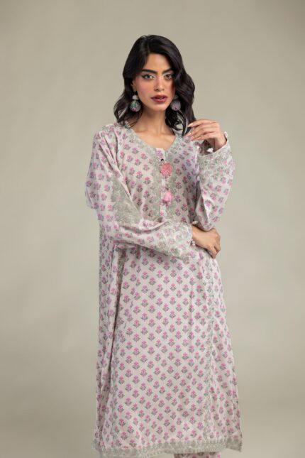 Floral Silk Kurta - V2