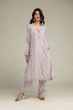 Floral Silk Kurta - V6