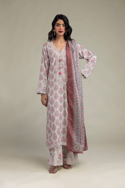 Silk Floral Pants - V1