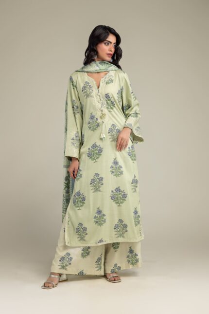 Floral Green Pants - V1