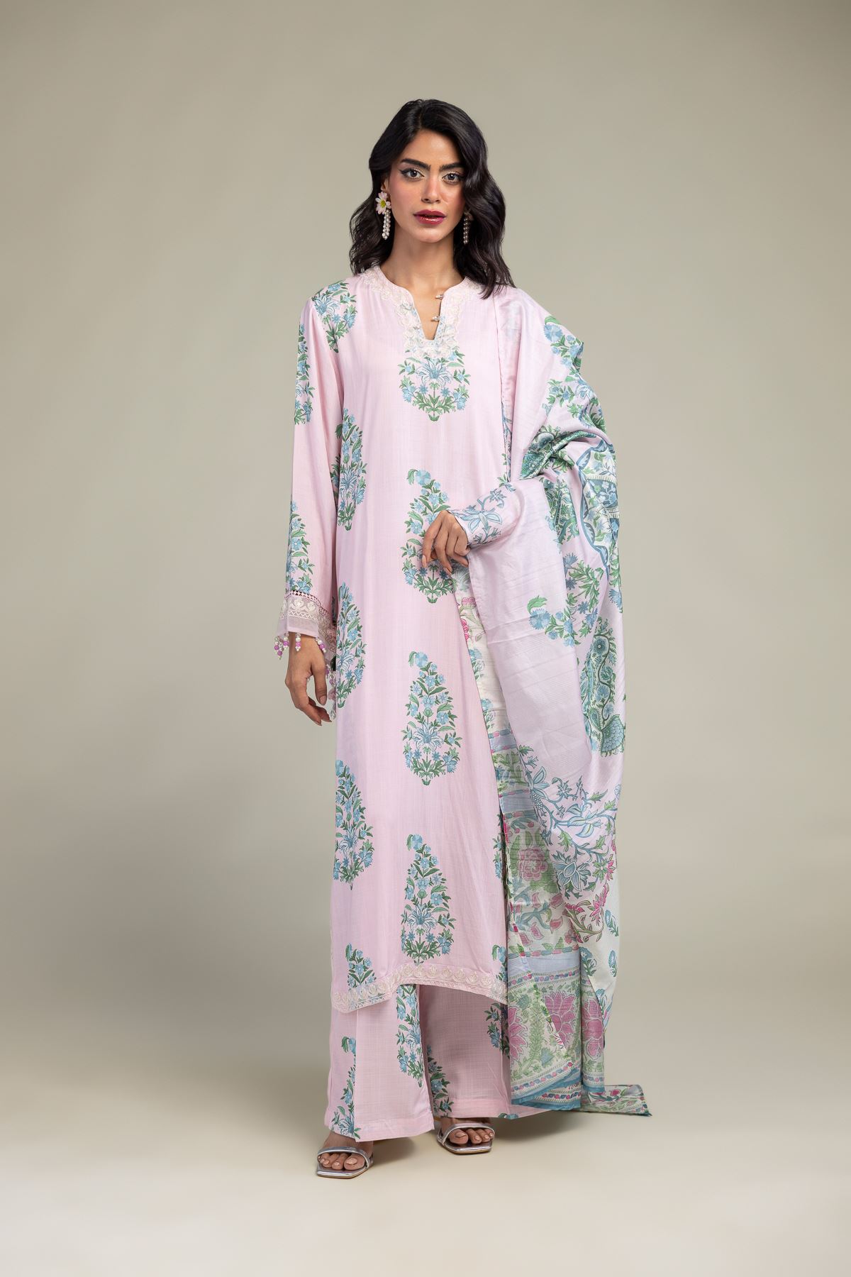 2-26-301-B-H1-VG_MULTI-1 Floral Pink Pants - V1