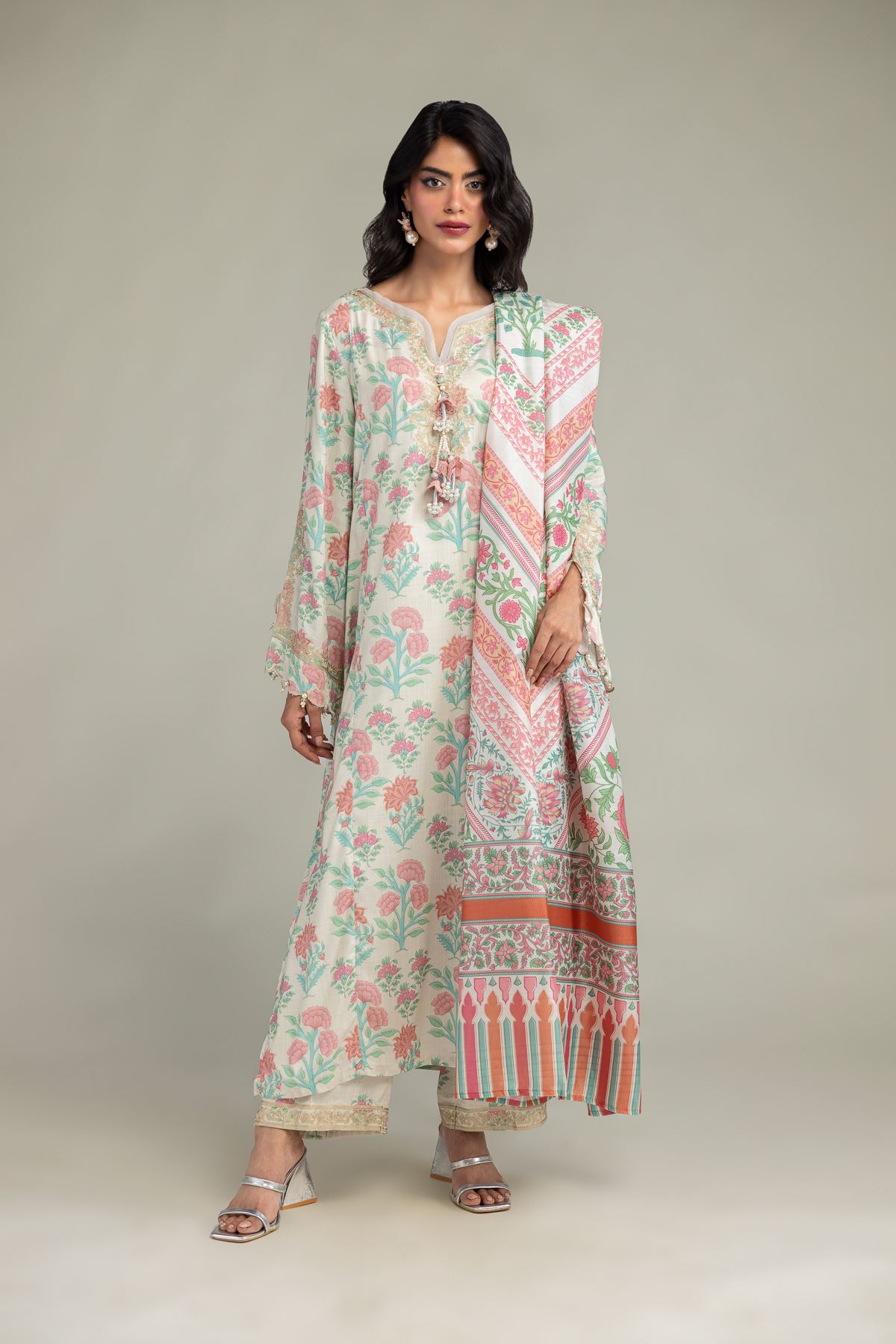 2-26-301-B-I1-VG_MULTI-1 Floral Silk Pants - V1