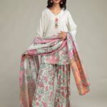 Floral Silk Shalwar - V1