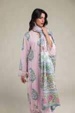 Floral Pink Dupatta - V2