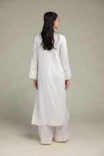 White Silk Kurta - V8