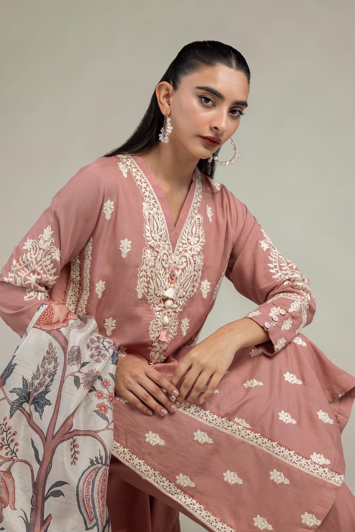 2-26-302-A-D1-VG_MULTI-1 Raw Silk Kurta - V1