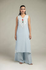 Sleeveless V-Neck Kurta - V7