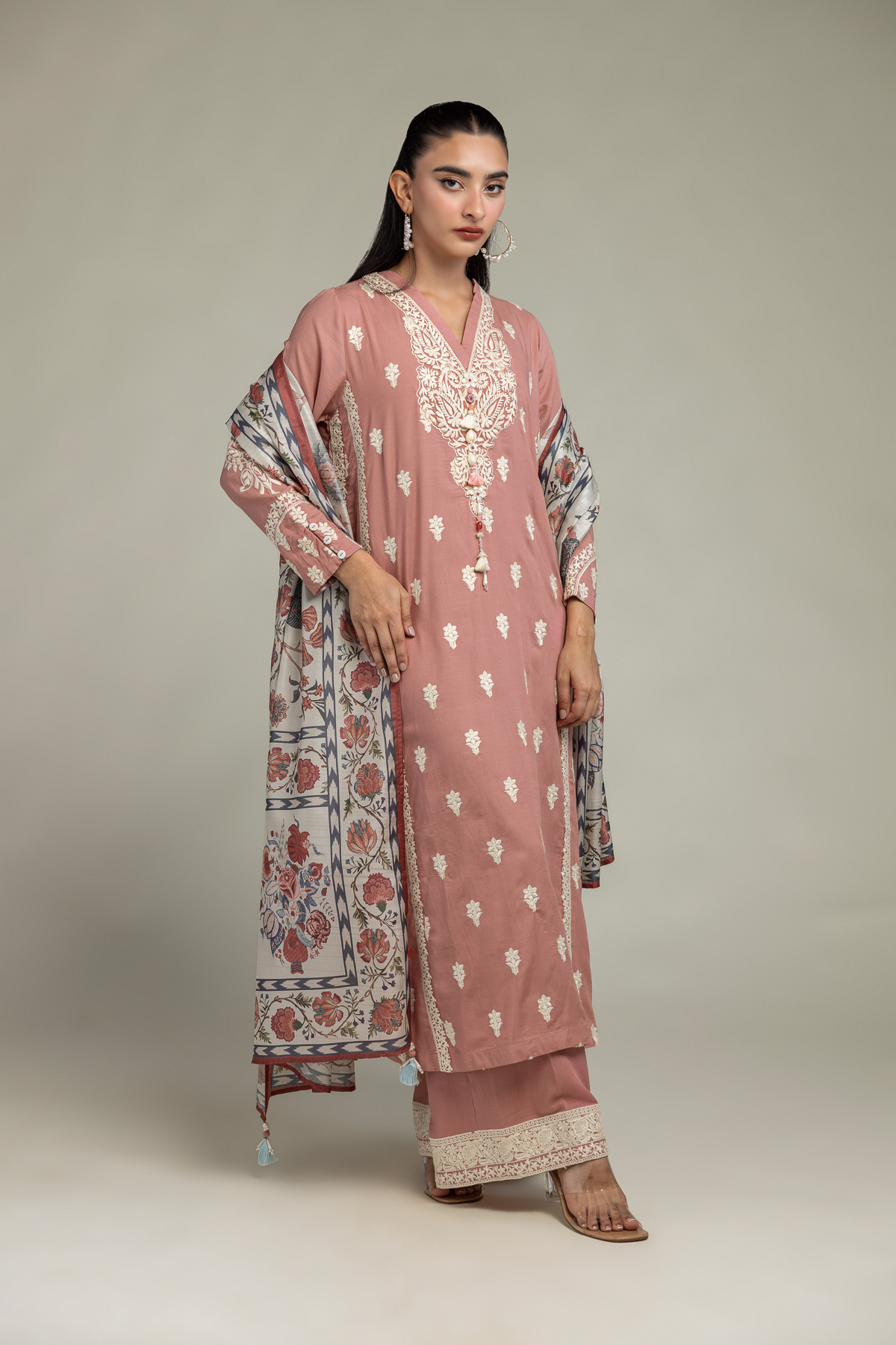 2-26-302-B-D1-VG_MULTI-1 Raw Silk Pants - V1