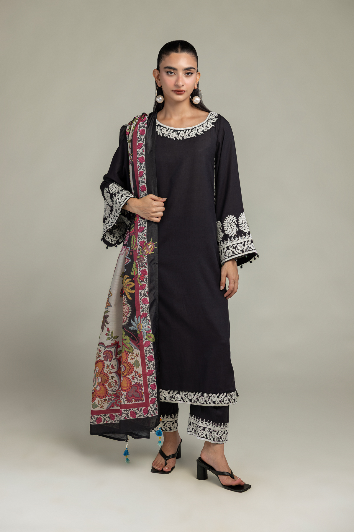 2-26-302-B-I1-VG_MULTI-1 Black Silk Pants - V1