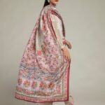 Pink Floral Dupatta - V1