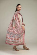 Pink Floral Dupatta - V1