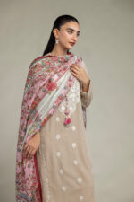 Pink Floral Dupatta - V3