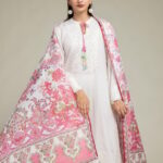 Floral Silk Dupatta - V1