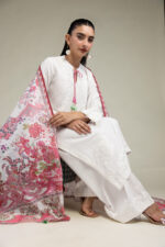 Floral Silk Dupatta - V5