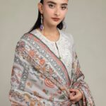 Floral Silk Dupatta - V1