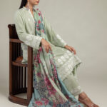 Silk Floral Dupatta - V1