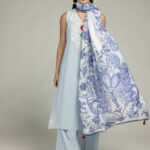 Floral Silk Dupatta - V1