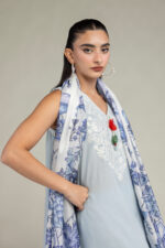 Floral Silk Dupatta - V4