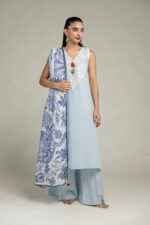 Floral Silk Dupatta - V7