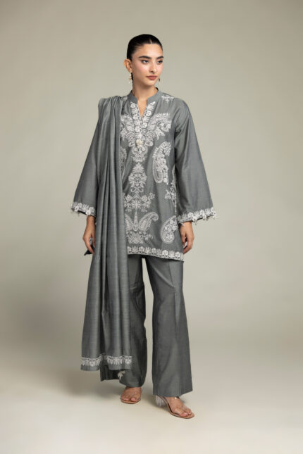 Gray Silk Kurta - V1
