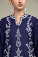 Navy Floral Kurta - V5