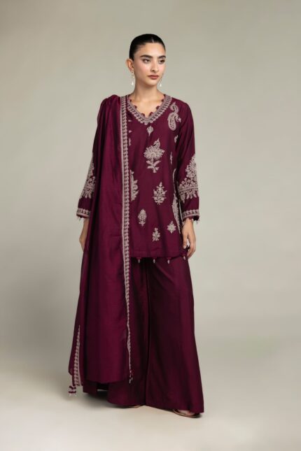 Silk Solid Pants - V1
