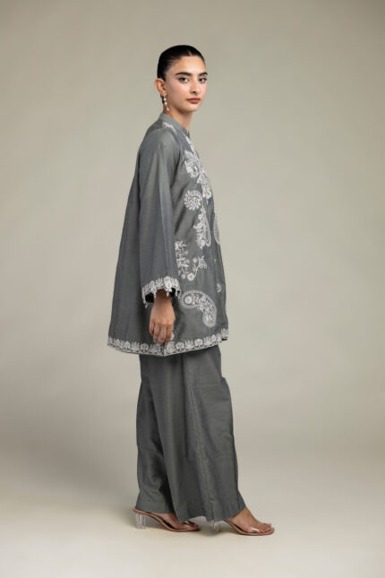 Gray Solid Pants - V2