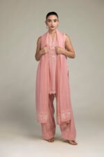 Floral Pink Dupatta - V1