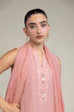Floral Pink Dupatta - V3
