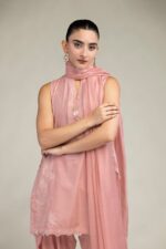 Floral Pink Dupatta - V6