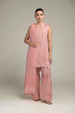Floral Pink Dupatta - V7