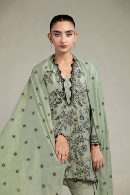 Floral Cotton Dupatta - V1