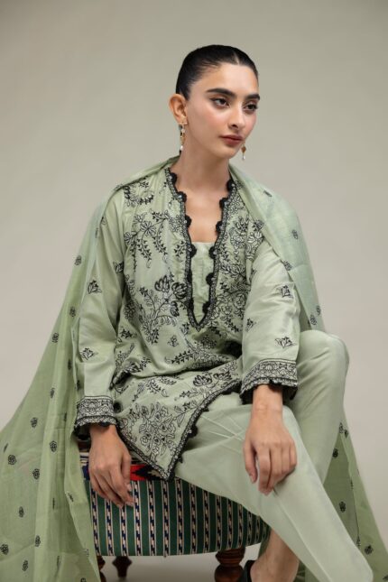 Floral Cotton Dupatta - V2