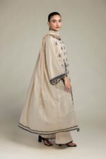 Floral Beige Dupatta - V2