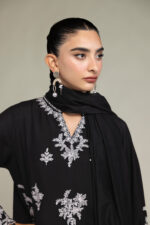 Cotton Black Dupatta - V2