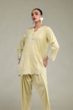 Silk V-Neck Kurta - V4