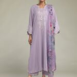 Lavender Silk Kurta - V1