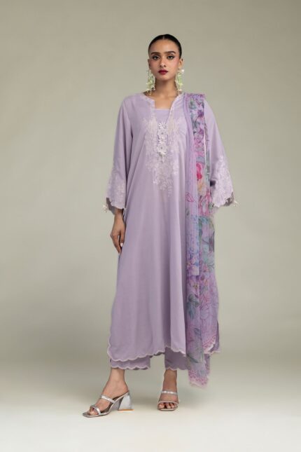 Lavender Silk Kurta - V1