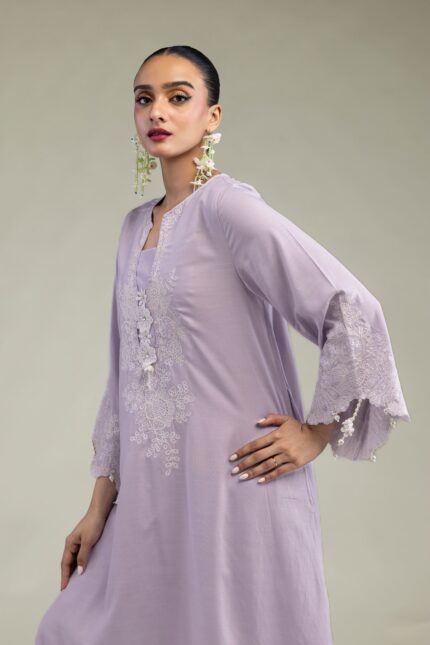Lavender Silk Kurta - V2