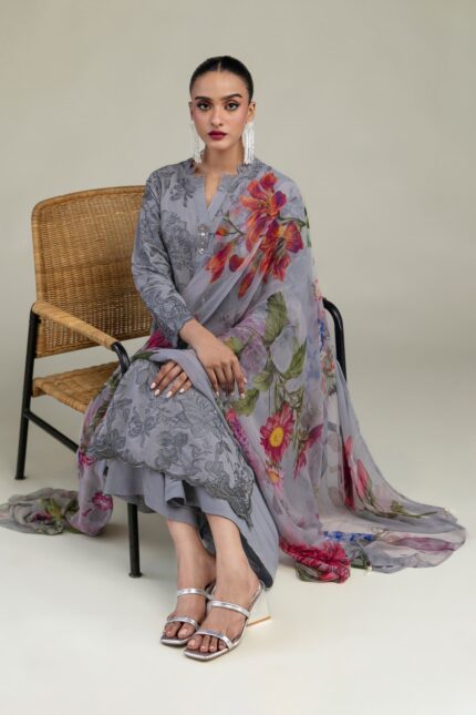 Floral Silk Kurta - V1
