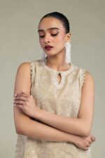 Beige Sleeveless Kurta - V3