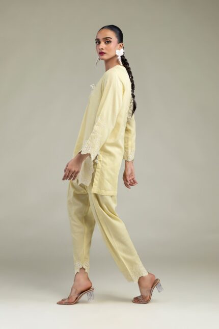 Yellow Silk Shalwar - V2