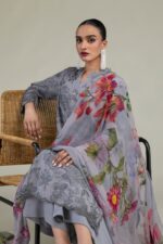 Floral Chiffon Dupatta - V1