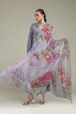 Floral Chiffon Dupatta - V4