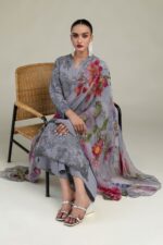 Floral Chiffon Dupatta - V6