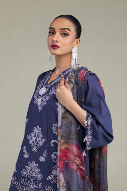 Floral Chiffon Dupatta - V2