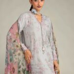 Floral V-Neck Kurta - V1