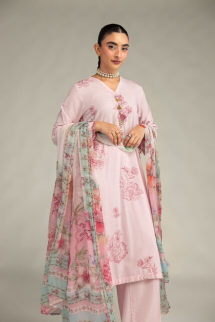Pink Longline Kurta - V1