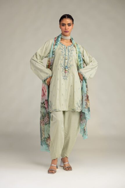 Solid Mint Shalwar - V1